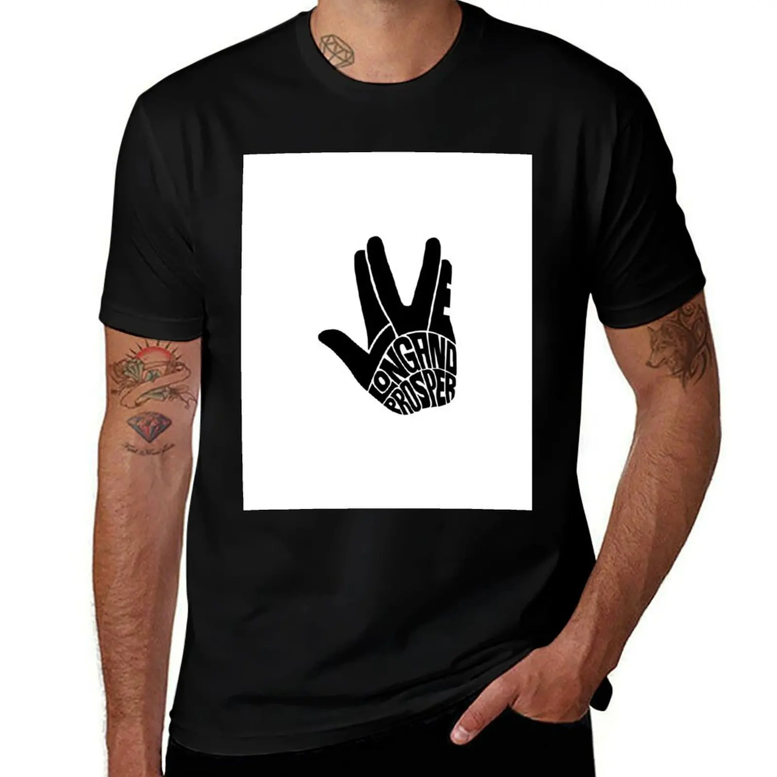

Star Trek Live Long and Prosper T-Shirt quick-drying T-shirts oversize men t shirts high quality