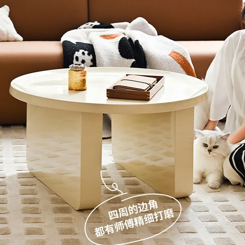 Круглый дизайнерский журнальный столик, современные книги, компьютер, милый обеденный стол, покерный сервис, завтрак, Mesas Bajas, мебель для дома