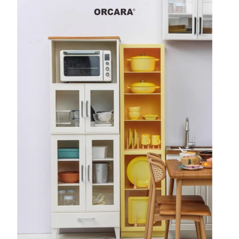 1/6 Doll House Model Furniture Accessories Colored Long Cabinet Kitchen Sideboard Bjd Ob11 Gsc Blyth Soldier Lol Miniature Decor