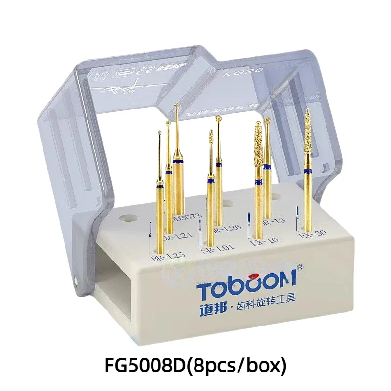 Dentistry Bur Set for Crown Preparation, Ceramic Veneer/Inlay Prep Burs for Anterior/Posterior Teeth and Interproximal Reduction