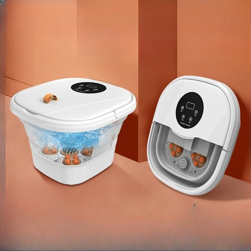 

Folding Bucket Electric Foot Spa Home Portable Bathtub Heated Auto Smart Temperature Control Foot Massage Wireless Remote