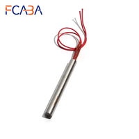 FCABA 5PCS 25mm 98~115mm 201SUS 110V/220V/380V Single-End Heating Tube 600W/620W/650W/690W/720W Cartridge Heaters Element