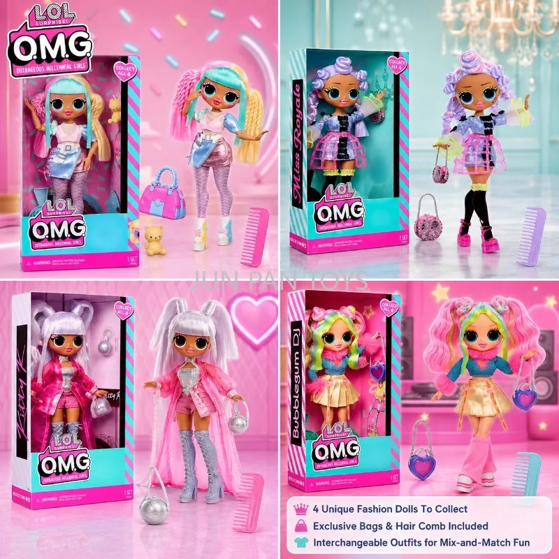 Muñeca LOL Surprise OMG Original, Muñeca de Moda para Niñas Millennial, Candylicious Royale Kitty K Bubble Gum, Figura Coleccionable