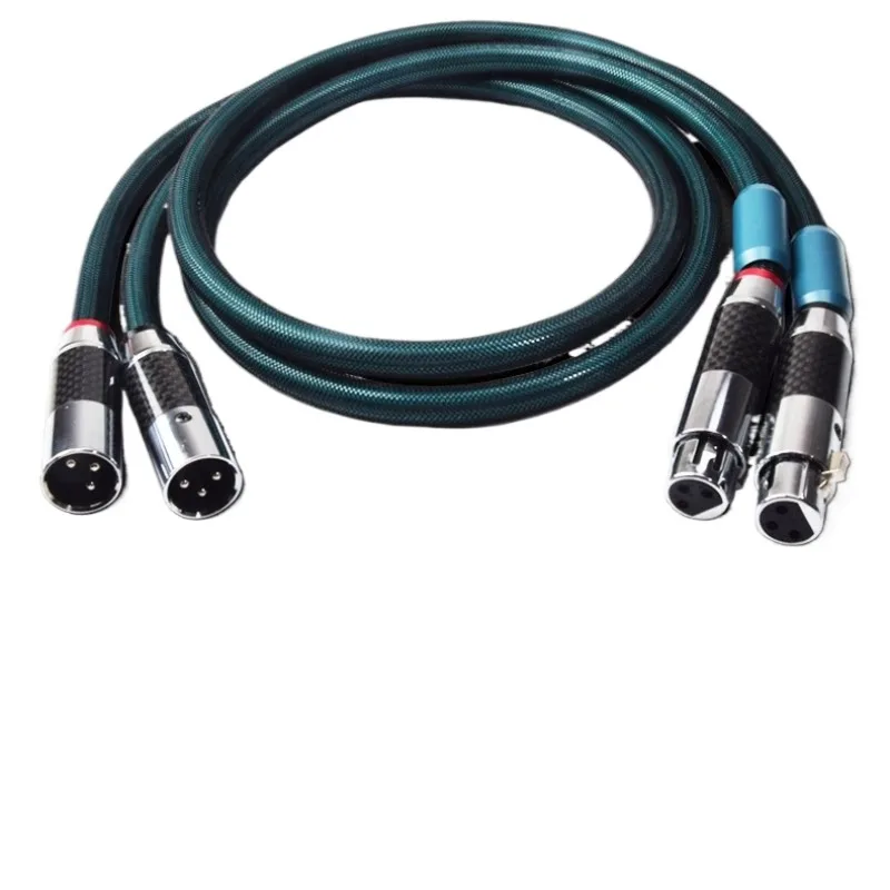 For ATA Enthusiast Grade XLR Balance Cable, Single Crystal Copper Silver-plated XLR Male and Female Balance Signal Cable