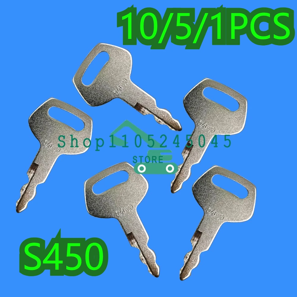 10/5/1PCS S450 Ignition Starter Keys for CASE JS SUMITOMO LINKBELT Master Plant Excavator Digger Keys