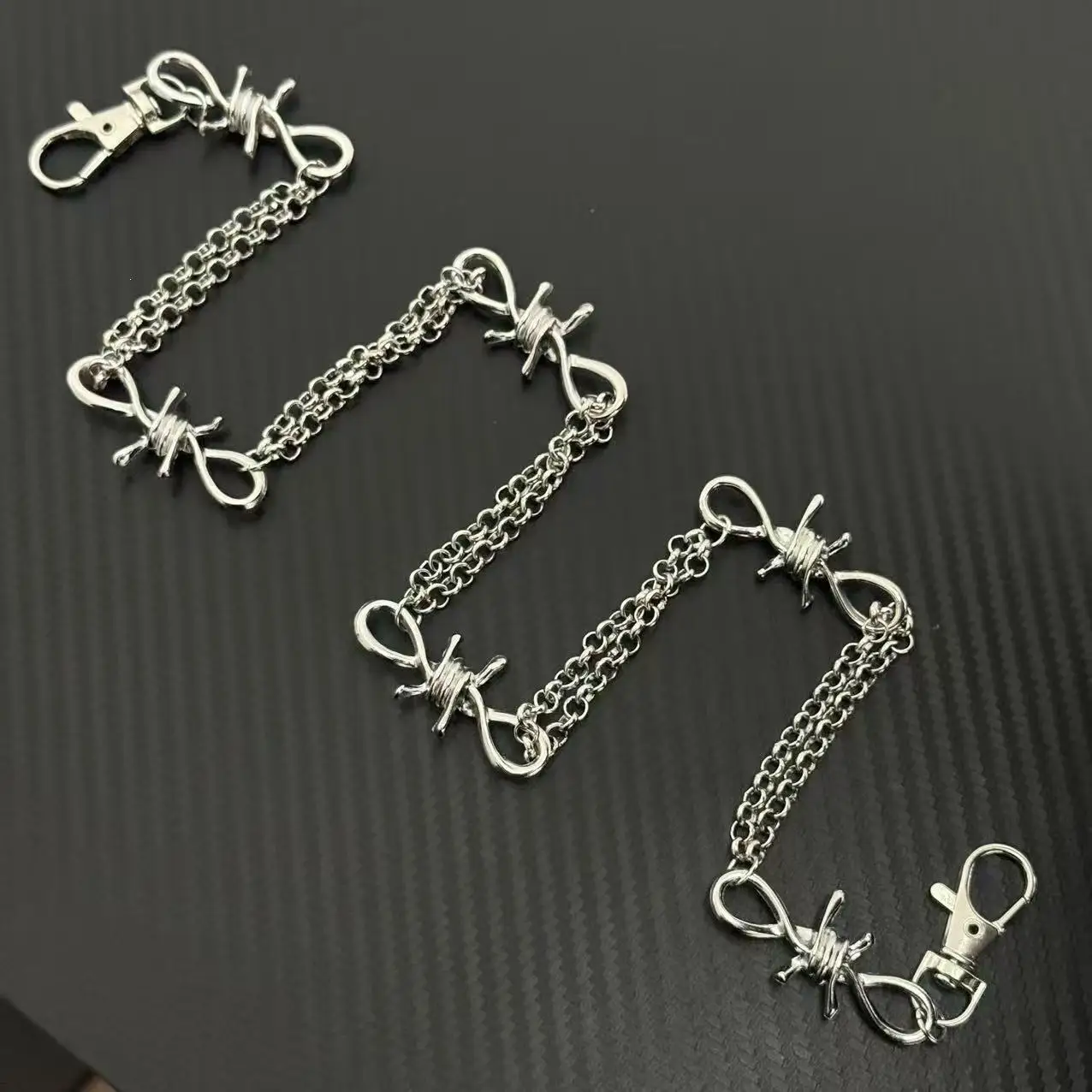 Fashionable Trendy Single-Layer Thorn & Spur Spliced Pants Chain, Versatile Punk Denim Accessory