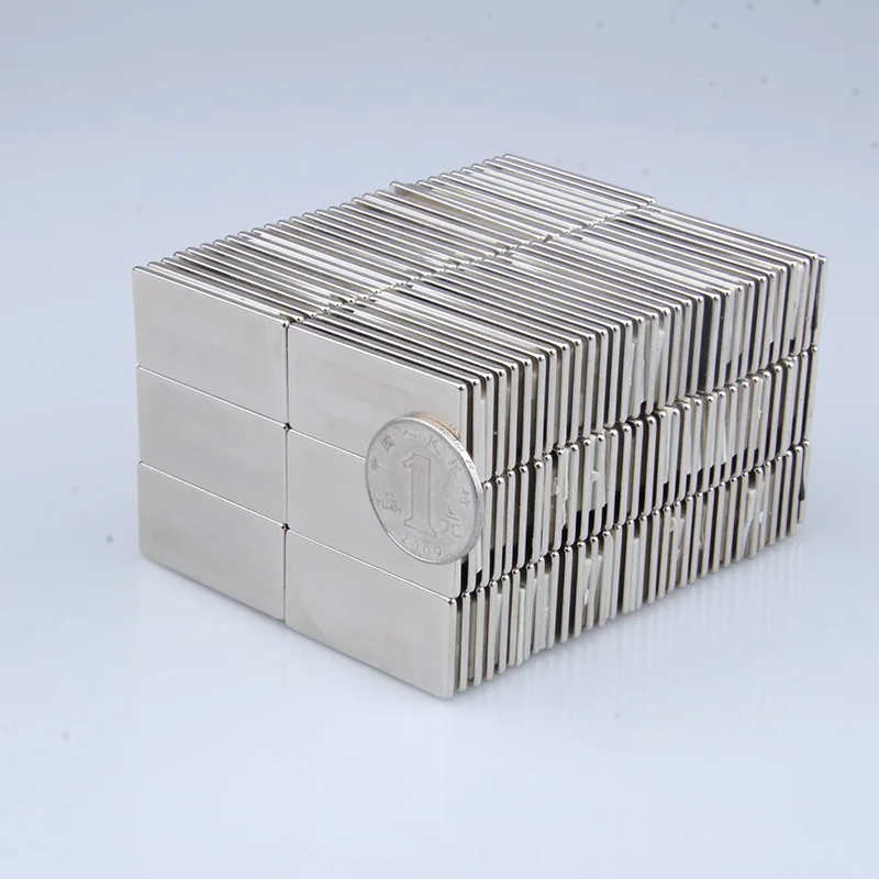 

50pcs 40x20x2mm N35 NdFeB Neodymium Magnets Block Fridge Rare Earth Permanet Magnet 40*20*2mm