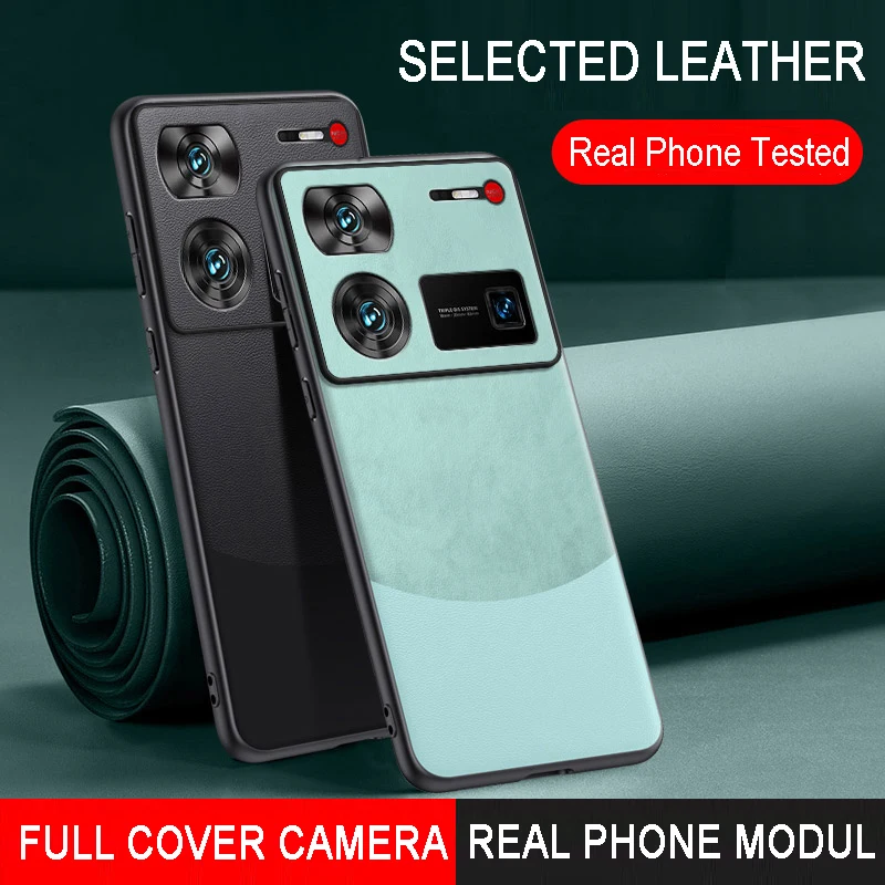 Leather Case for ZTE Nubia Z60 Ultra Splicing Pattern Full Camera Protection Shell ZTE Nubia Z50S Pro Coques Nubia Z50 Ultrra