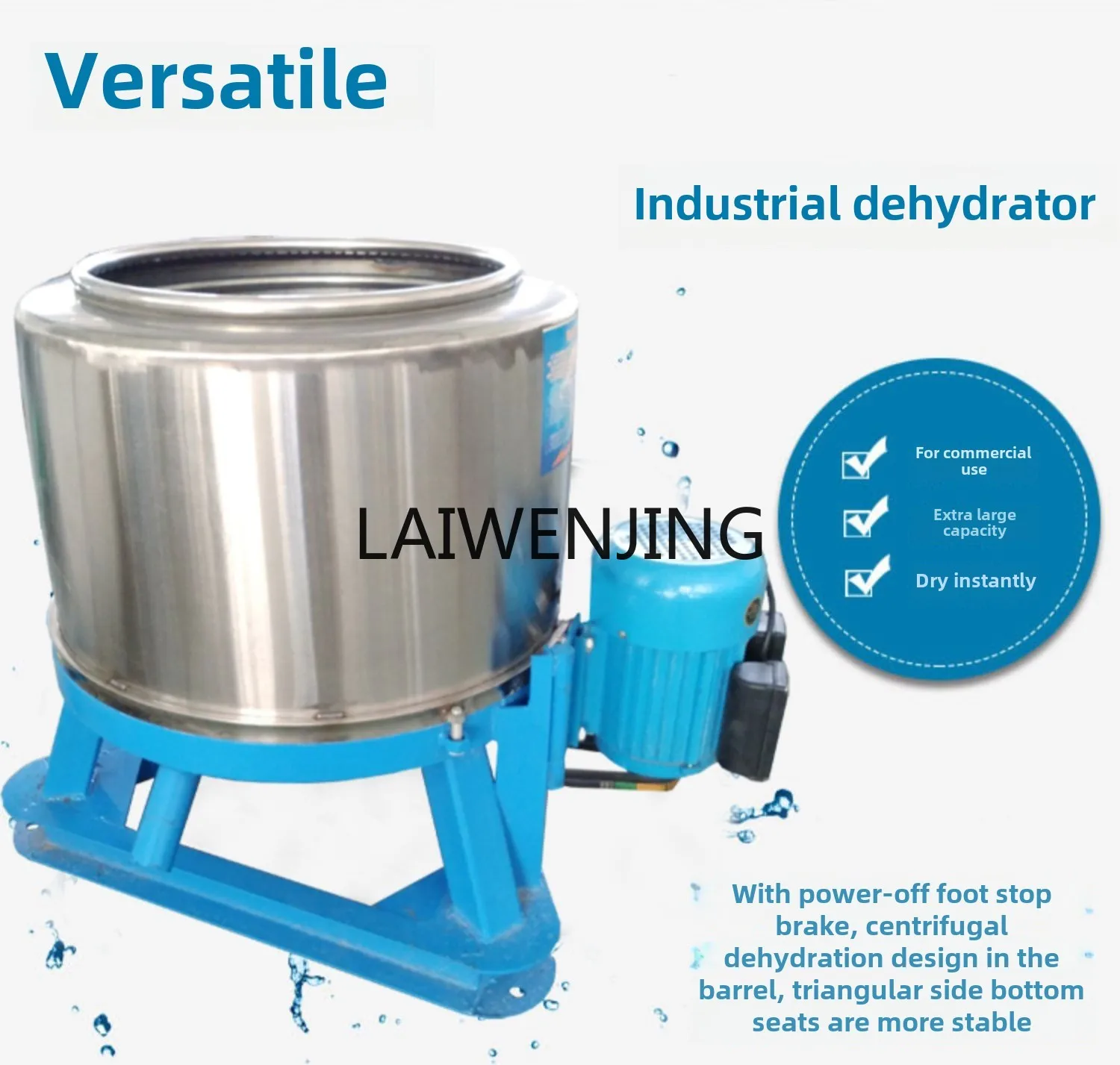 LYN Industrial Dehydrator Large Capacity Commercial Deoiler Single Barrel High Power Centrifuge