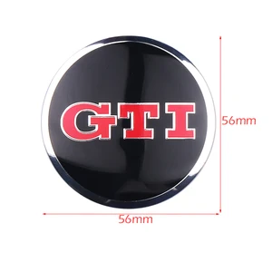 4 PCS Metal Biểu tượng nhôm Centro của mũ xe hơi Mũ thanh dán biểu tượng cho Volkswagen VW R GTI Golf 5 7 Beetle Polo Passat B6 Tiguan 12 Bánh xe trung tâm bán hàng chính - №10