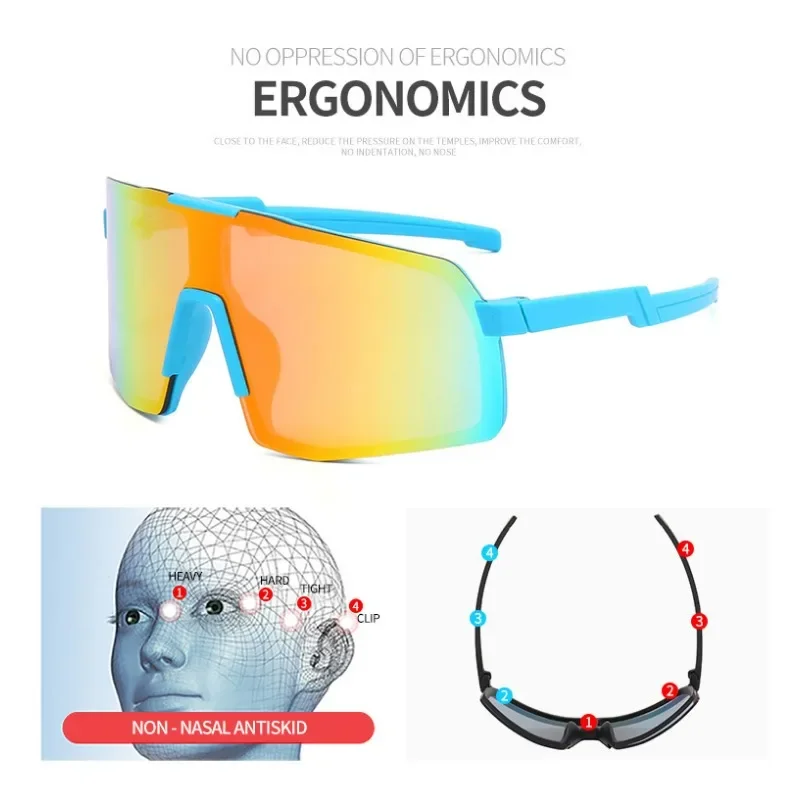 Óculos de sol polarizados para crianças, MTB Sport Bicycle Glasses, Óculos de acampamento infantil, Outdoor Bike Eyewear, meninos e meninas, UV400