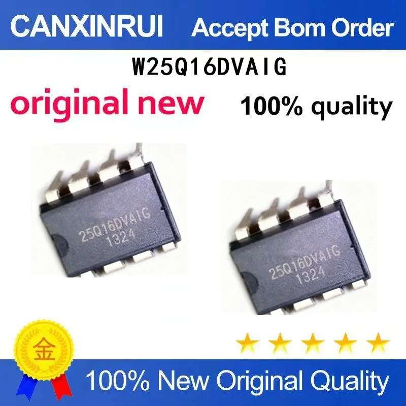 (5-100 Pieces) Brand new original W25Q16DVAIG 25Q16DVAIG DIP8 spot chip