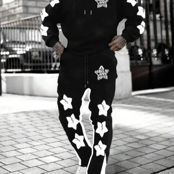 

New Setss Clothing Cross-Border Sle Men's Casual Sportswear Set T-irt Sve-Length 7 orts Autumn Season Faion