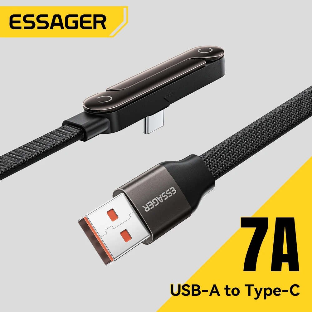 Essager Digitales Display USB-C-Kabel für iPhone 17 16 15 Xiaomi Huawei 100W PD Schnellladung für Macbook iPad Typ-C-zu-C-Kabel