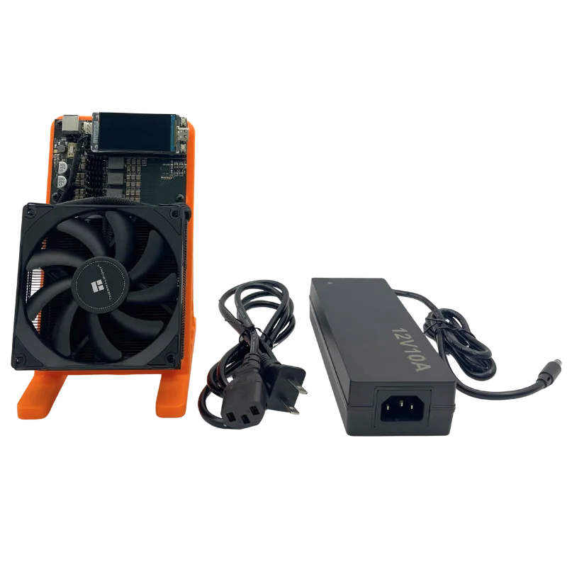 New original Bitaxe NerdQaxe++ 4.8TH/s 75W Bitcoin miner+12V10A power supply Solo Miner energy saving and silent