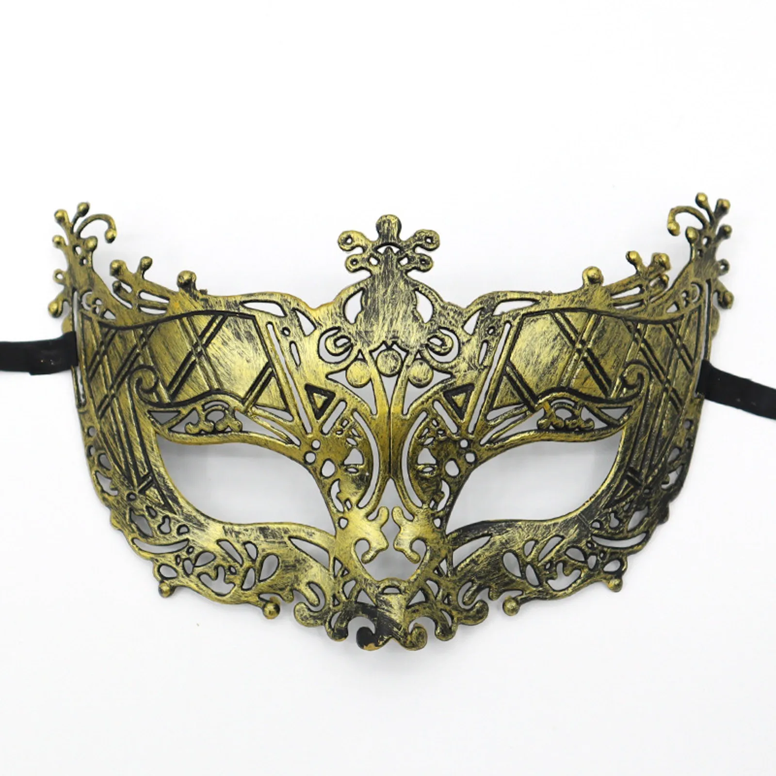 1PC Masquerade Mask Vintage Prince Mask Black Antique Copper Half Face Mask Plastic Retro Crown Masks Women Carnival Party Decor