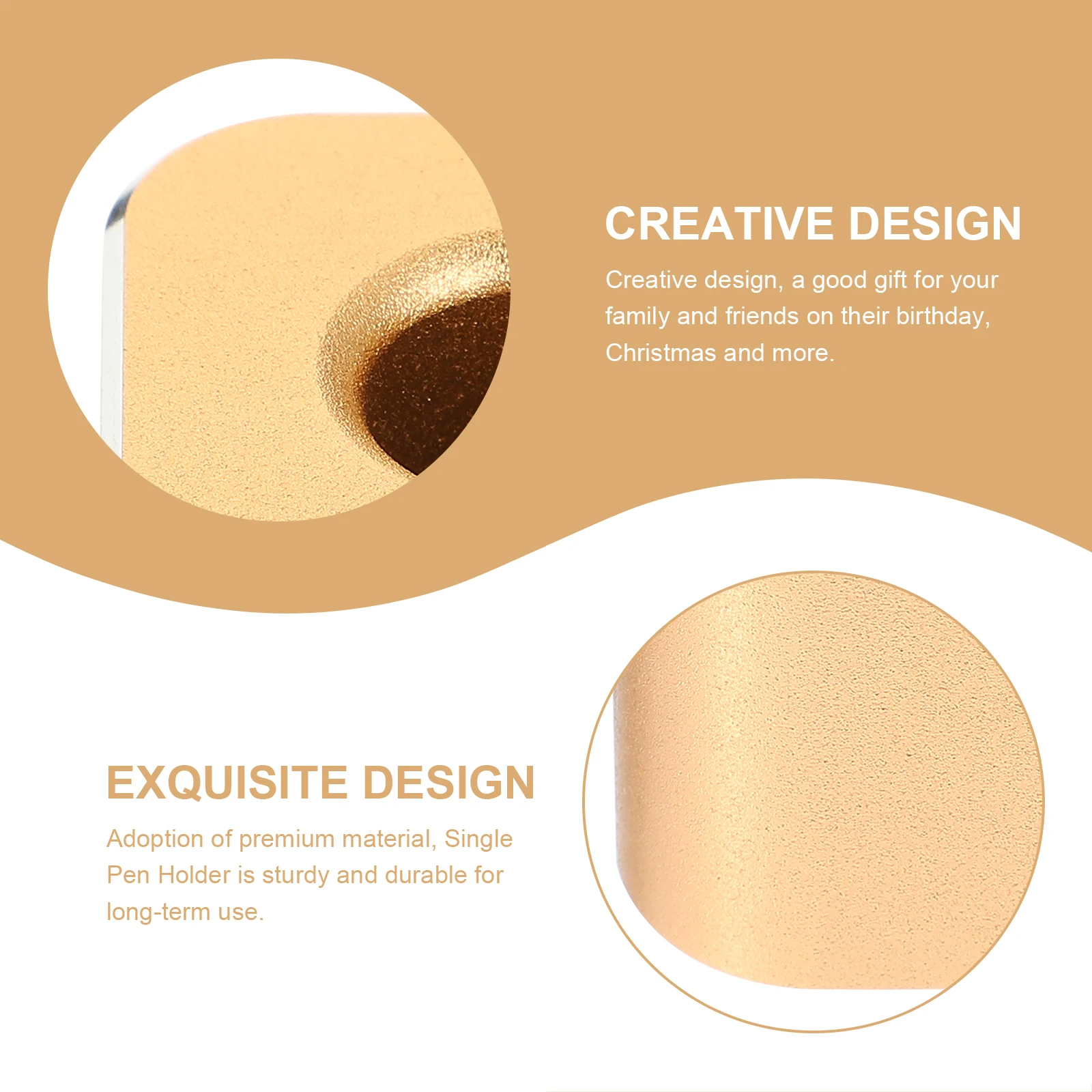 

Square Round Hole Holder Metal Single Pen Stand For Fountain Quill Ink Pen Desktop Storage Rack Office Home Organizer