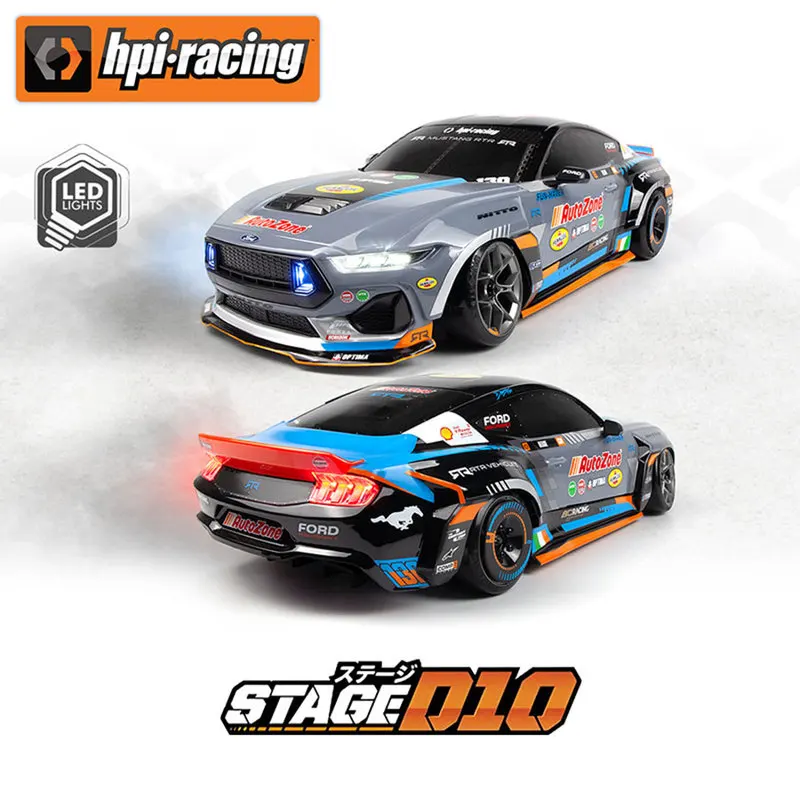 HPI Stage D10 1/10 RC Racing Car Simulation Mustang JD Remote Control Electric Drift Vehicle Collection Model for Enthusiasts