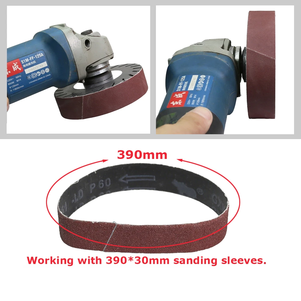 124 x 30 mm Expansionsrolle Winkelschleifer Gummi-Zentrifugalrad 392 x 30 mm Zirkonoxid-Schleifhülsen zum Schleifen von Metallschweißen – Detail 3