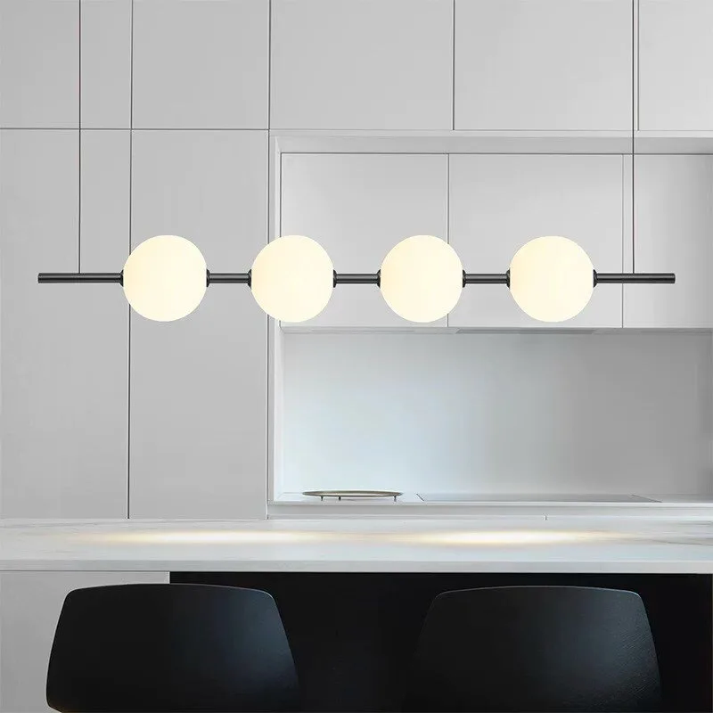 LED Magic Beans Chandelier Minimalist Creative Long Strip Living Dining Room Spherical Pendant Lamp Home Decor Hanging Lights