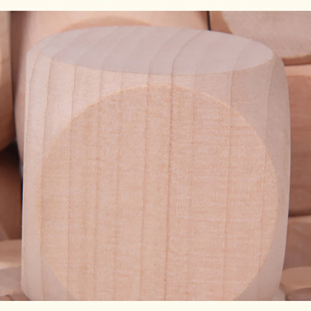 

For Party Kid Toys Printing DIY Family 20mm Blank Dice 6 Sided Wood Dice Wood Cube Dices