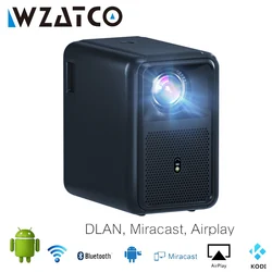 WZATCO Nowy projektor D9 Full HD 1080P 4K Android 5G WiFi Auto Focus Przenośny projektor 3D Smart Video Kino domowe Beamer Proyect