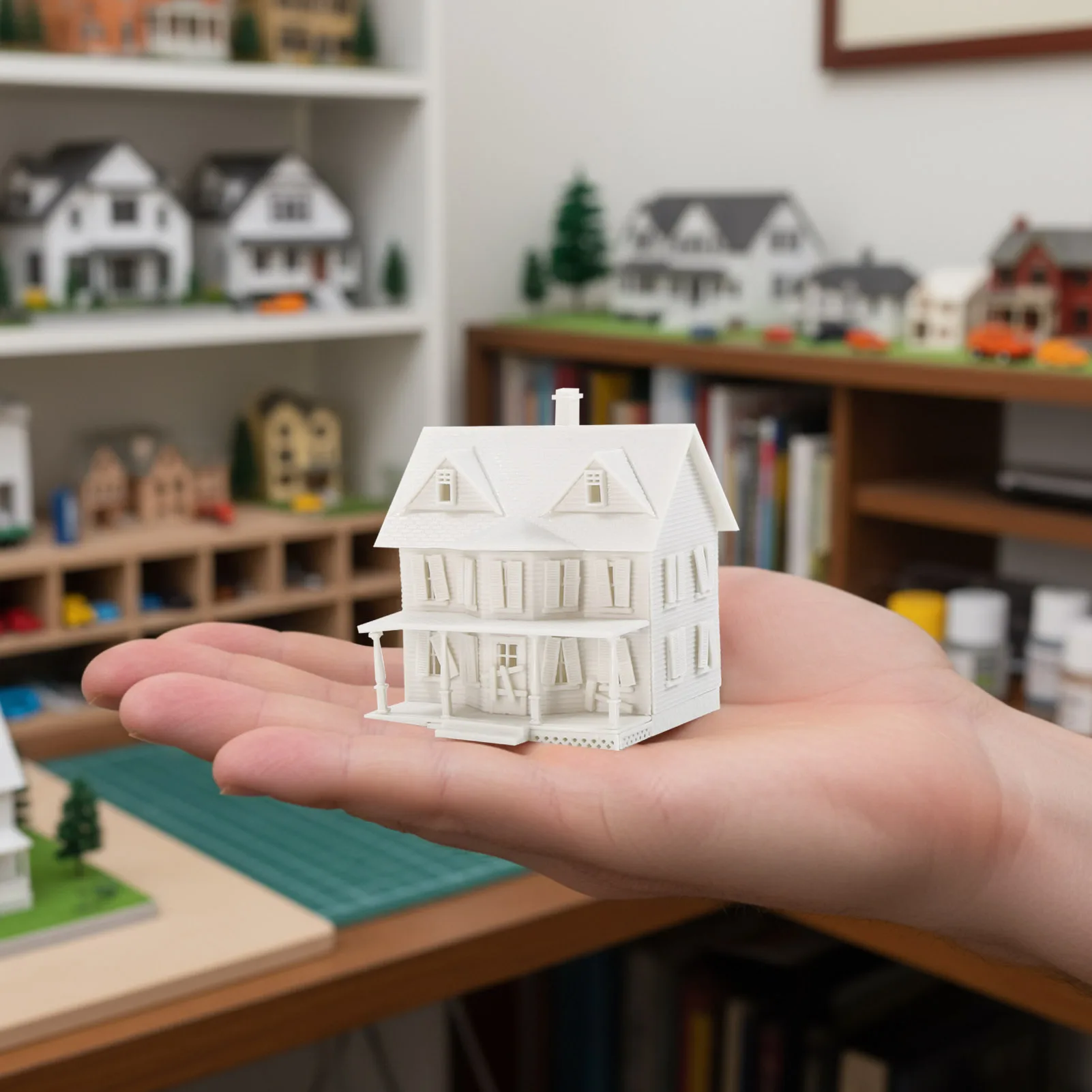 Evemodel Modello Railraod Building N Scala 1:160 Modello Casa stregata Smontato Non verniciato JZN5883JJ