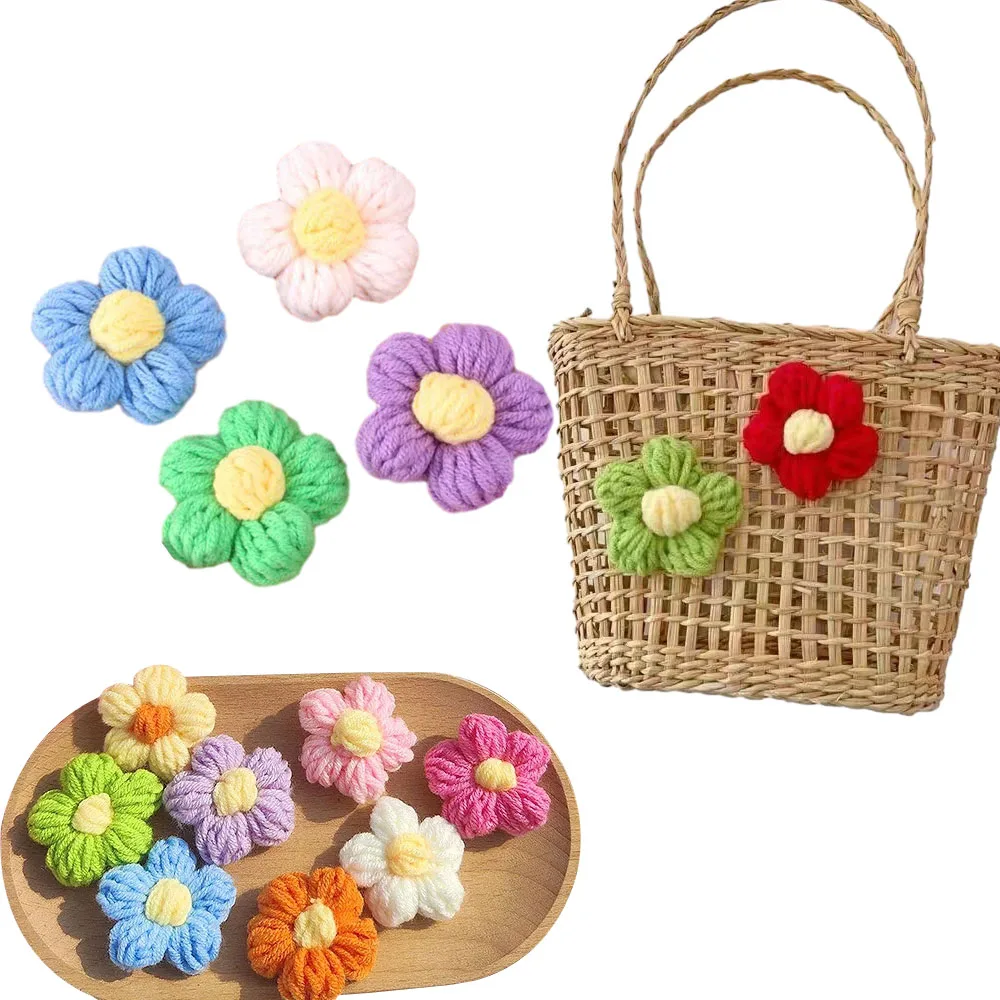 زهرة الصوف زين للملابس ، خياطة على بقع ، ديكور الأزهار للأحذية ، القبعات ، الحرفية DIY بها بنفسك ، مشبك شعر ديكور الزفاف ، 10 قطعة ، 30 قطعة ، 50 قطعة