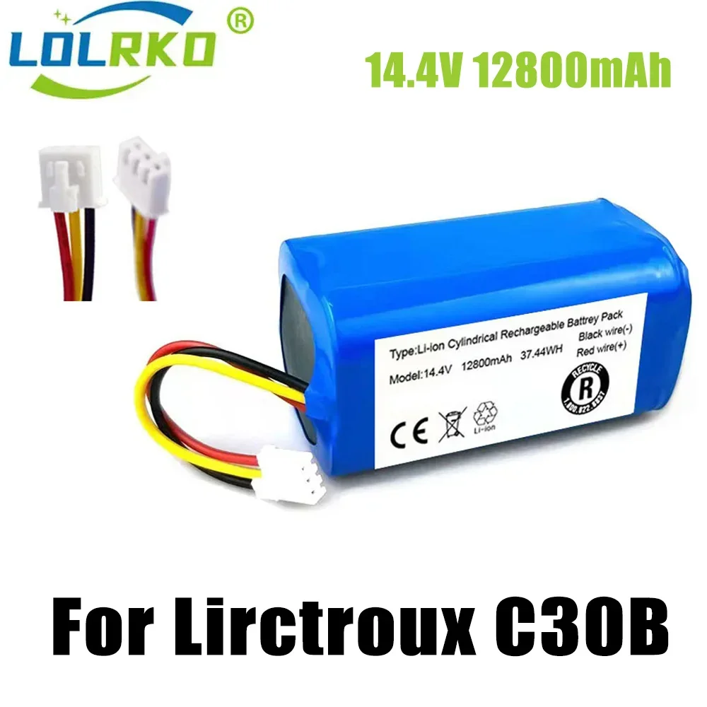 100%.Original(For C30B)Battery for.Lirctroux.C30B.Robot.Vacuum.Cleaner.14.4V. 6800mAh,/12800mAh/9800mAh/ lithium cell,