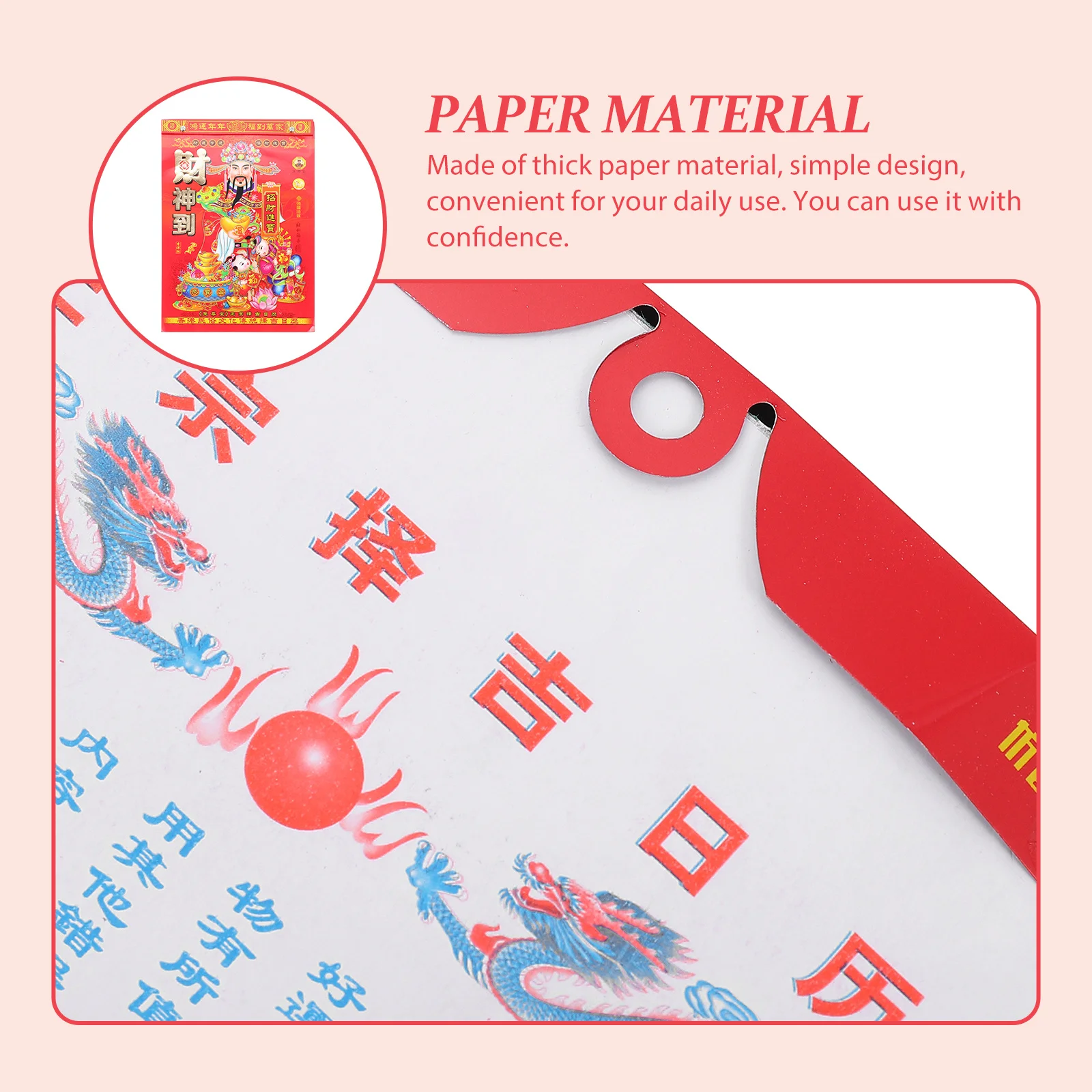 

Chinese Traditional 2023 Tearable Lunar Paper Calendar Year of Rabbit Daily Planner Home Decoration Classic Hanging Calendar