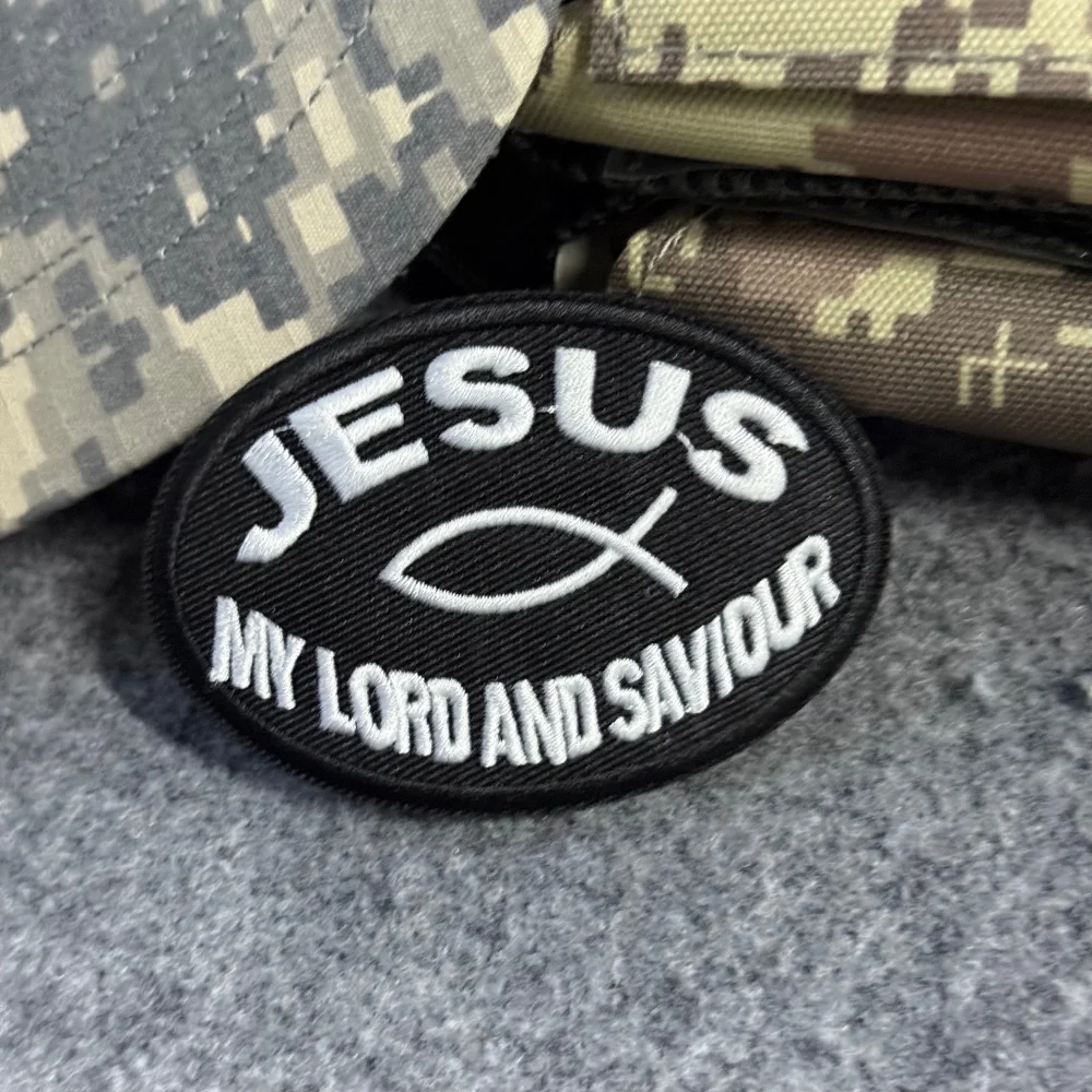 Parche táctico bordado airsoft con velcro Jesús, Mi Señor y Salvador - imagen 5