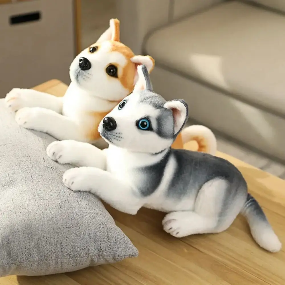 Soft Cute Dog Plush Doll Shar Pei Akita Husky Simulation Dog Plush Toy 20/30/40cm Fluffy Sheepdog Plush Pillow Kids Gift