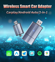 Wireless CarPlay Android Auto 2 in 1 Adapter Wireless Box Smart Dongle Type-C/USB Plug & Play 5.8Ghz WiFi For Android Auto