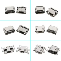 50Pcs/lot Micro USB Female 5 Pin Jack Connector Soldering Type Data Charging Port SMD PCB DIY Repair Micro USB Socket Adapter