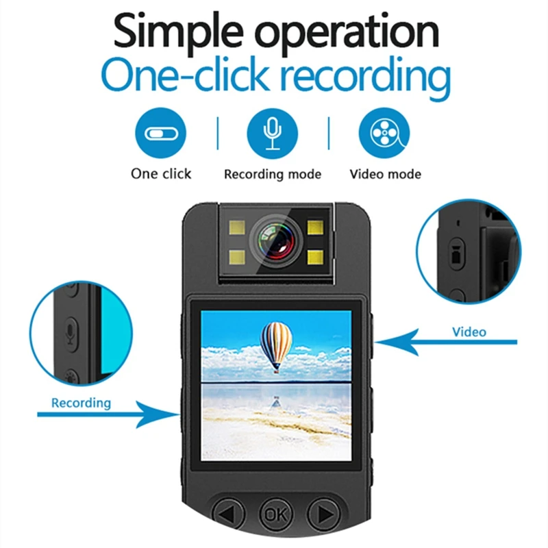 أفضل العروض 1080P HD الأشعة تحت الحمراء للرؤية الليلية كاميرا واي فاي مع شاشة LED كاميرا فيديو صغيرة Bodycam كاميرا الشرطة كاميرا الدراجة كاميرا DV