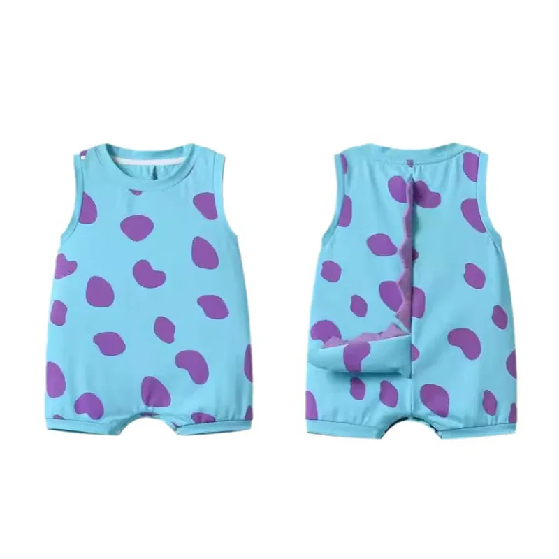 

Summer Baby Dinosaur Romper Animal Cartoon Jumpsuit Clothes Cute Dot Sleeveless Infant Onesie Casual Newborn Outfit Boys Girls