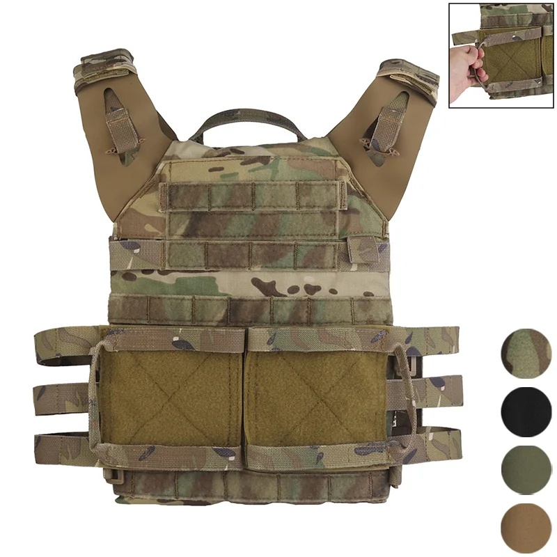 

JPC 2.0 Plate Carrier Breathable Adjustable Quick Release MOLLE Protective Gear for Outdoor Hunting Airsoft Paintball Training