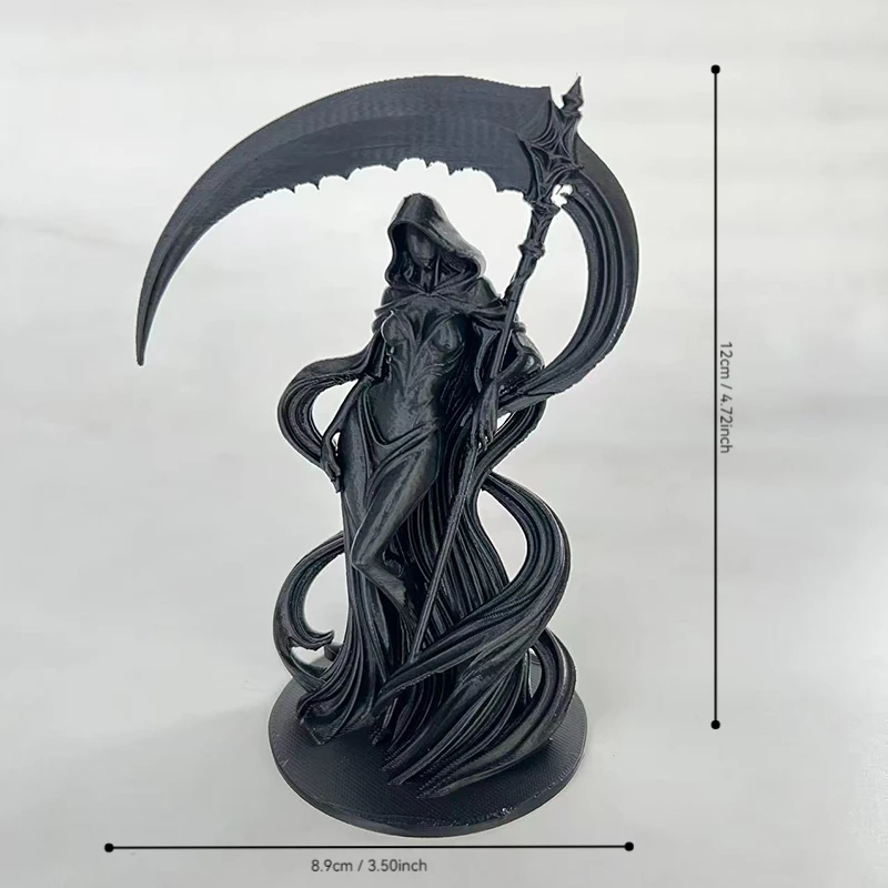 Dark Female Grim Reaper Statue Ornament Desktop Creative Sculpture Figurine Home Decoration Craft