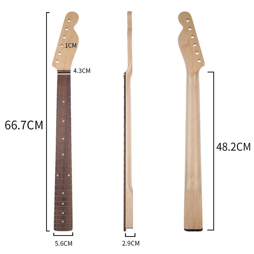 DIY Guitarra TL Electric Guitar Neck Handle 22 Frets Maple Rosewood Fretboard for Musical Instruments Luthier Accessories Kits