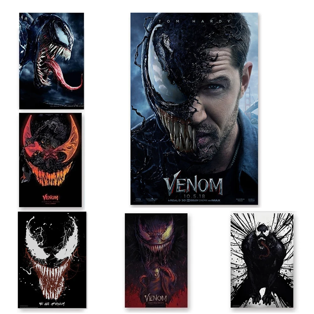 Marvel Venom Movie Poster Hero Canvas Painting Prints Modern Wall Art Mural Home Decor Picture for Living Room Decoration