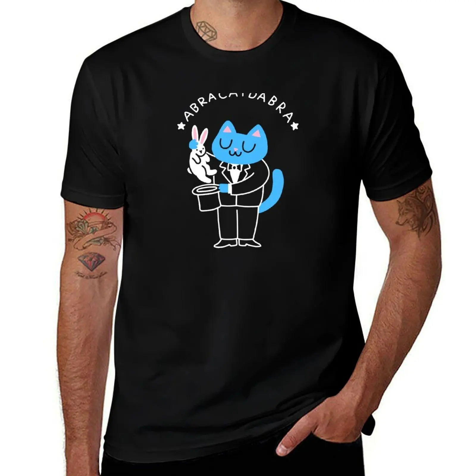 

abraCATdabra T-Shirt croswit shirt man summer 2025 anime stuff t shirt men 100℅ cotton