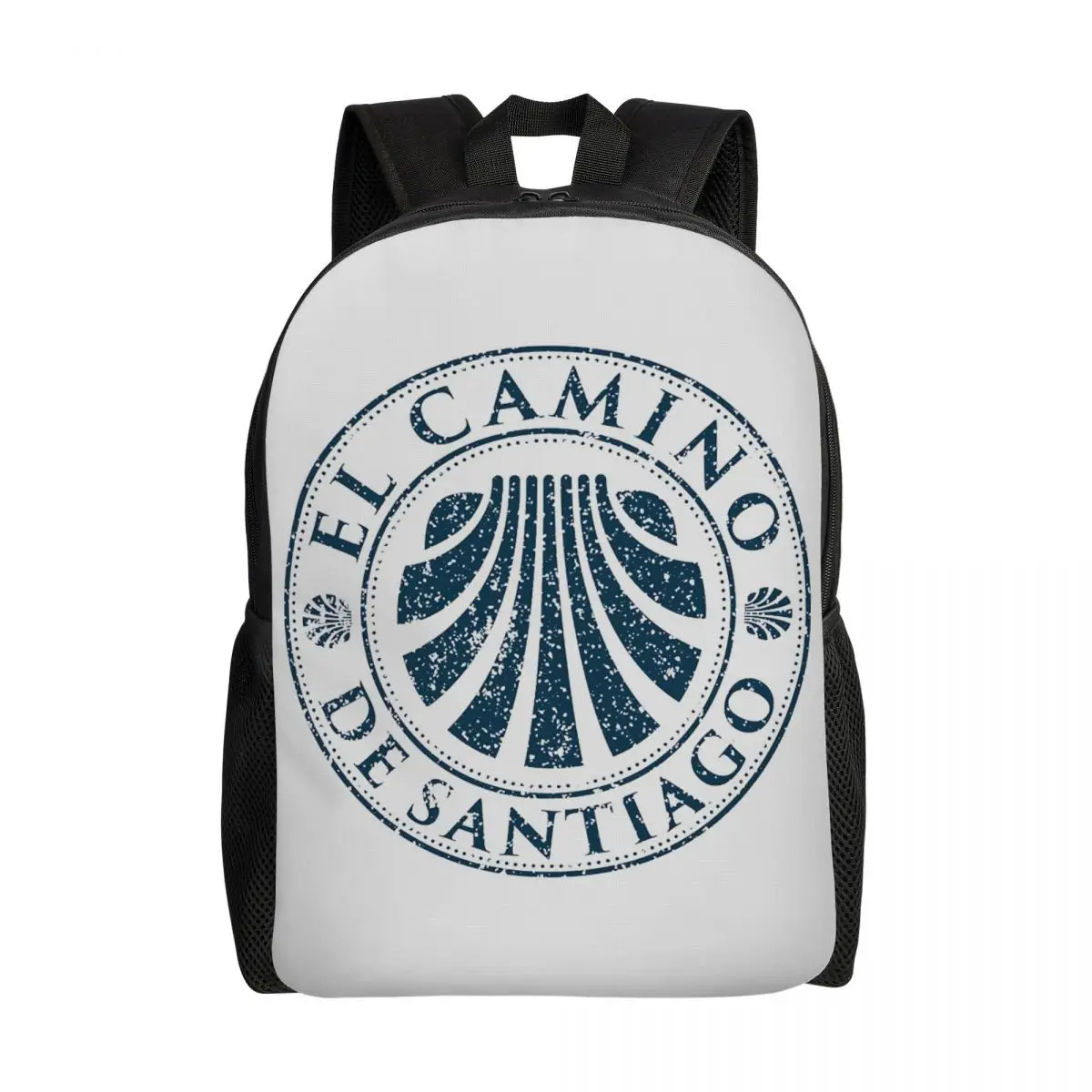 Custom Santiago De Compostela Camino Backpacks for Men Women College School Students Bookbag Fits 15 Inch Laptop Bags