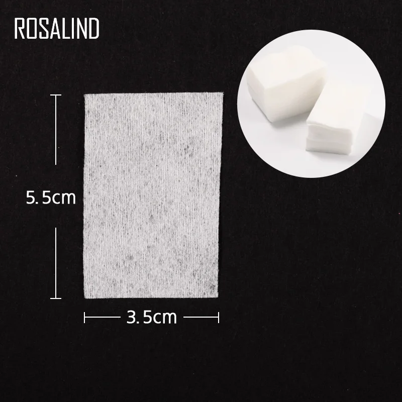 ROSALIND 900PCS/Lot Lint Free Napkins Nail Degreaser Soft And Sanitary Nail Polish Remover Wipes Cotton Degreasing Nail Art Tool