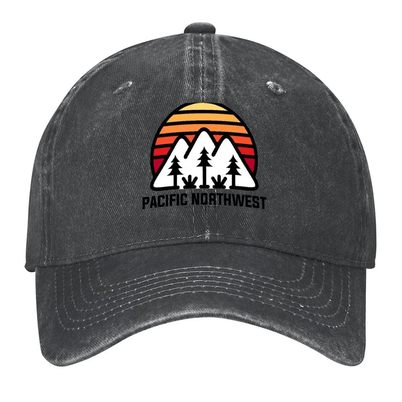 

Pacific PNW Sunset Baseball Cap Ball Cap Golf Wear Golf Hat summer hat Sun Hats For Women Men's