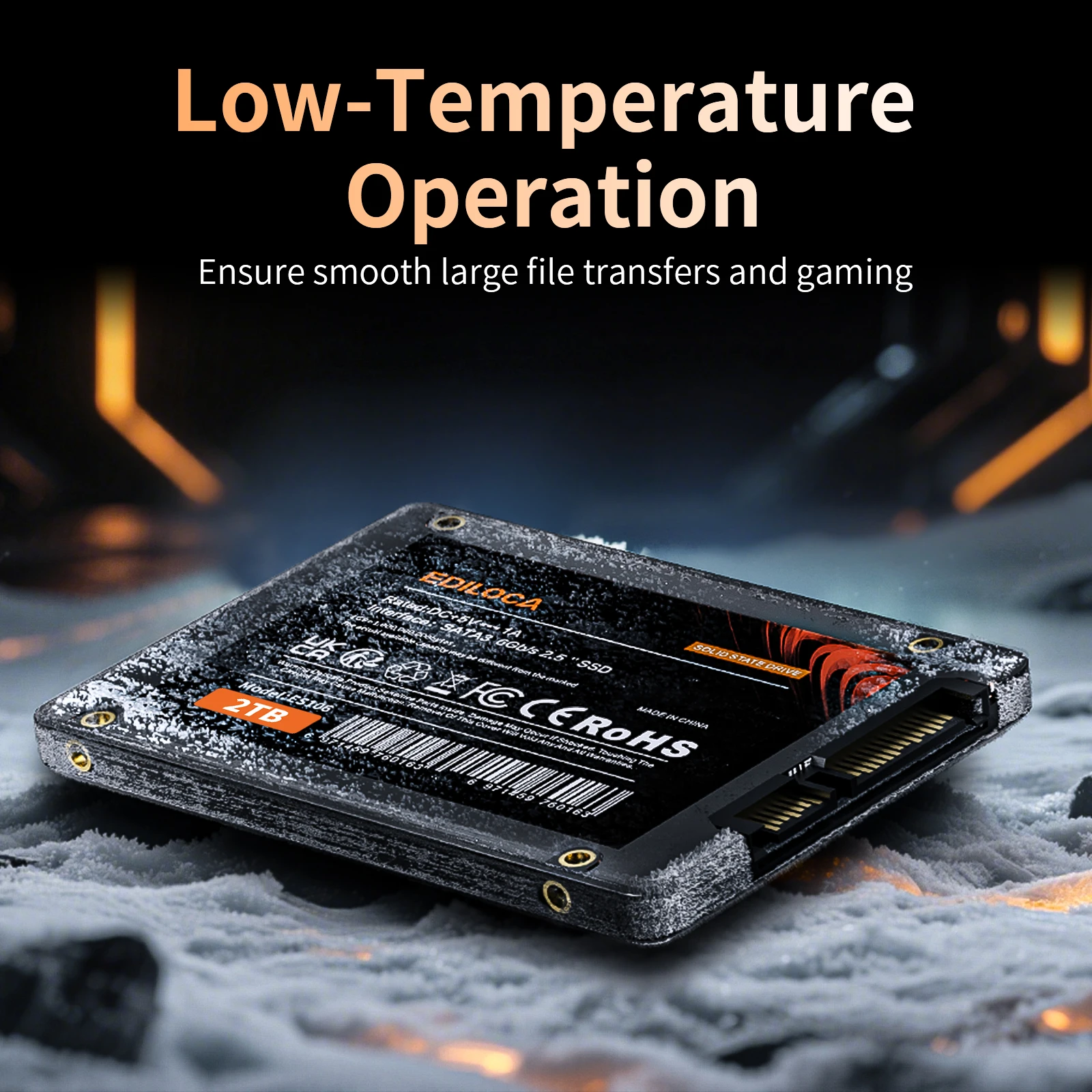 Ediloca ES106 M.2 SATA SSD 6Gb/s NVME 550MB/s 3D NAND TLC 내장 하드 드라이브 (울트라북, 태블릿 컴퓨터 및 미니 PC용)