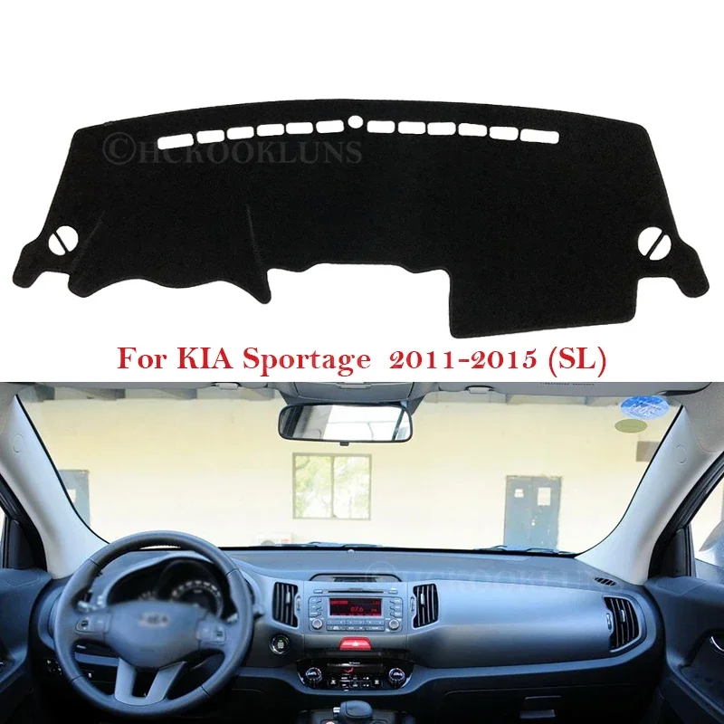 Dashboard Cover Protective Pad for Kia Sportage 2011 2012 2013 2014 2015 SL Car Accessories Dash Board Sunshade Carpet Anti-UV