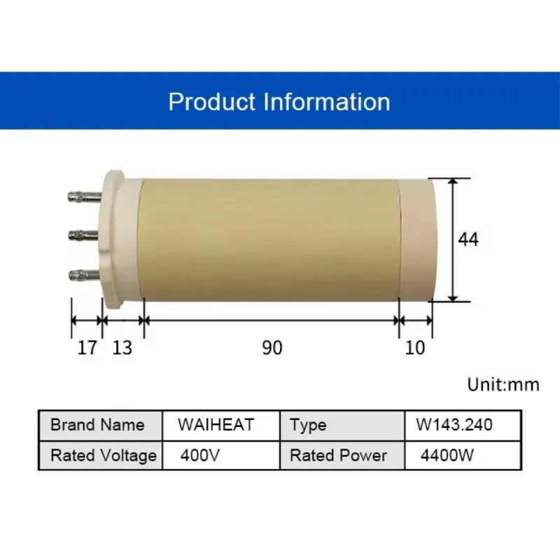 Ceramic Heating element 143.240 400V 4400W Used on LHS 41L WR4000L Hot air Heater for Papercup Making