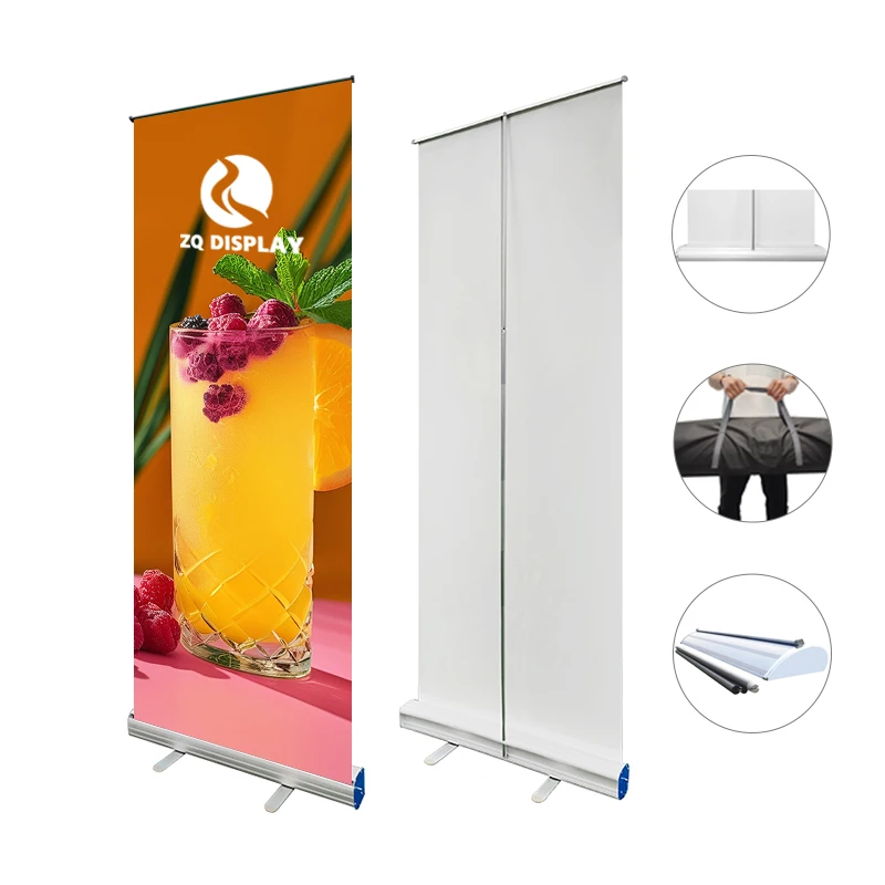 

【Hot】Portable Adjustable Aluminum Frame Waterproof Roll up Display Tool-Free Assembly for Outdoor Advertising-Factory Wholesale