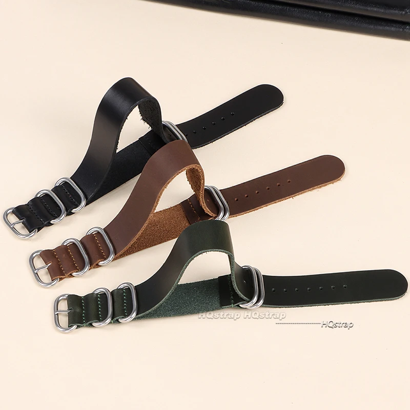 Vintage Cowhide Watch Band 18mm 20mm 22mm Handmade Cow Watch Strap for Seiko Replacement for Casio Men Women Watch Accessories