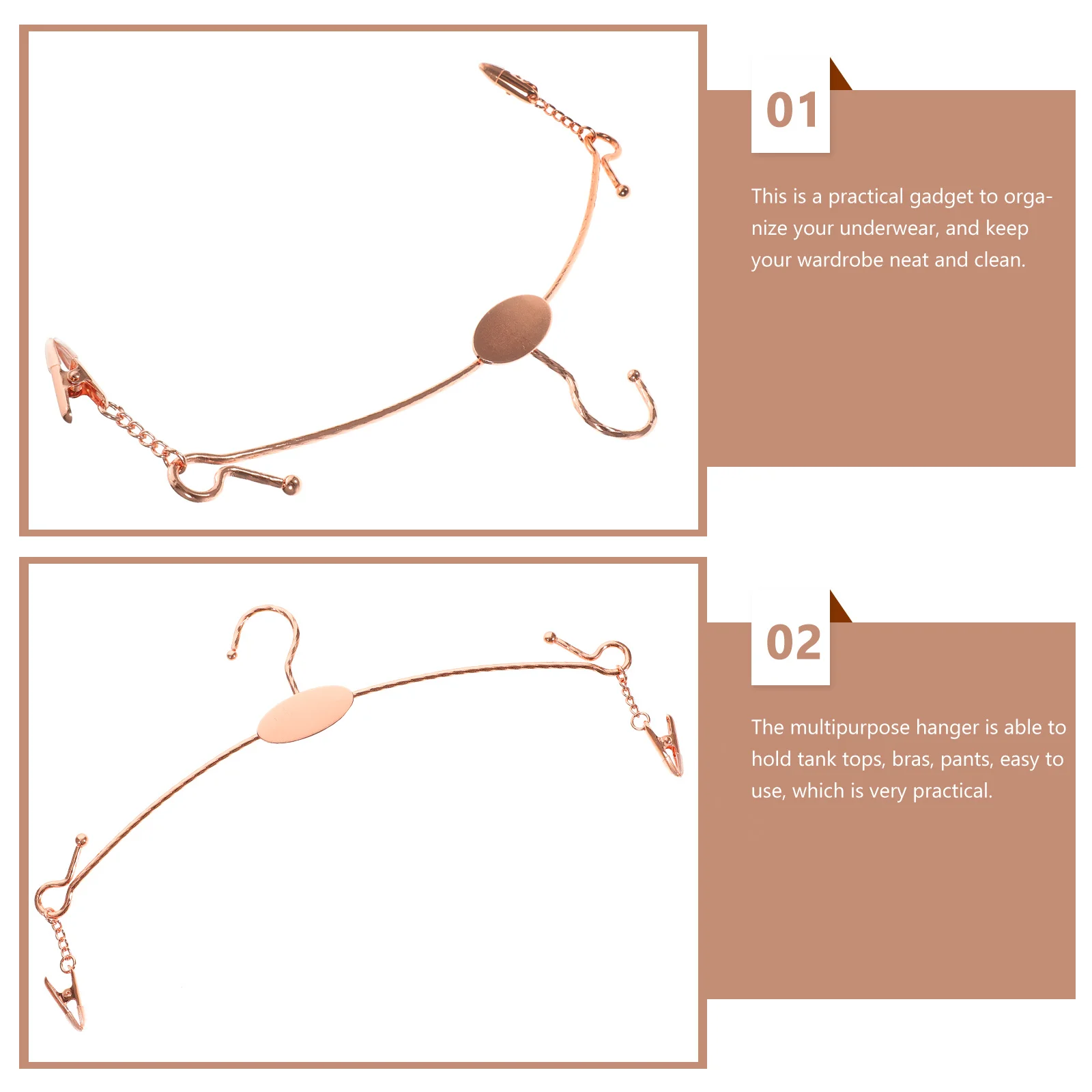 10 قطعة الشماعات الملابس الداخلية الملابس الداخلية المنظم المضادة للانزلاق الصدرية ل تانك القمم اللباس الداخلي بيكيني خزانة التخزين الشماعات الحديد السروال #6